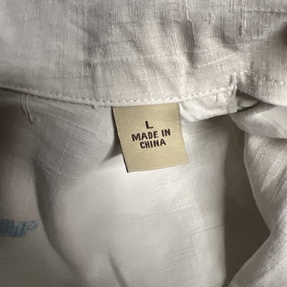 Tommy Bahama Men’s Hawaiian Camp Shirt – Large – Blue Floral – Silk Button‑Up - Picture 7 of 10